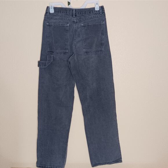 Unbranded Mens Jeans Gray Size 26x29 Painter Carpenter Bootcut Straight Denim - Picture 5 of 8